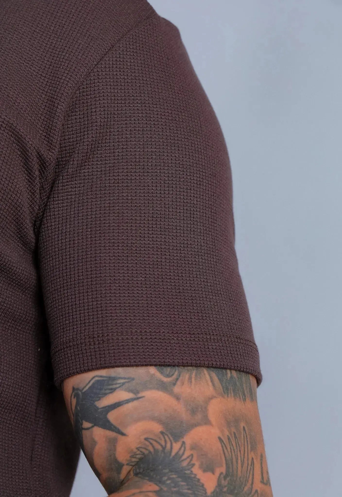 Camisa Polo Italiana Tricot Marrom Café