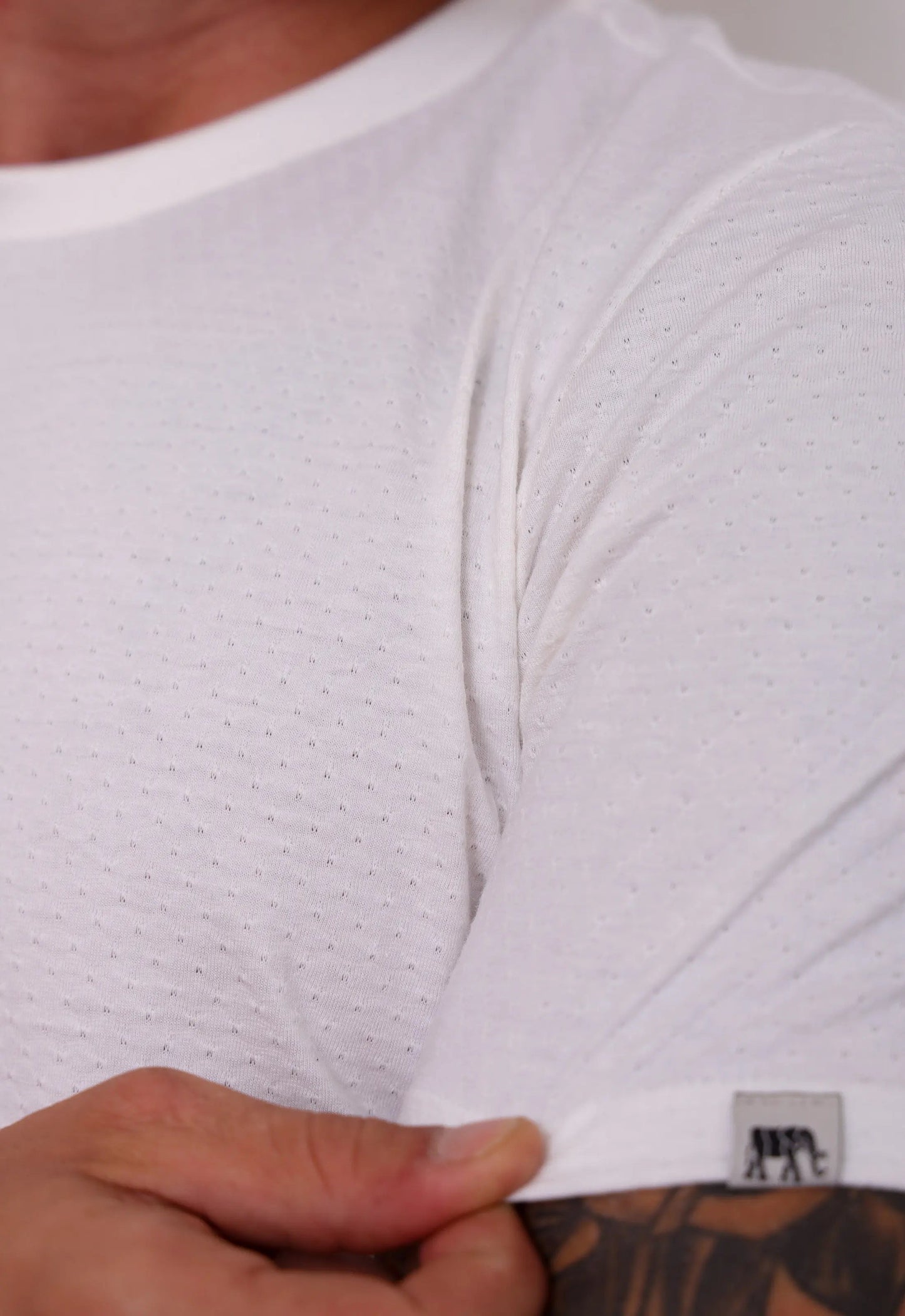 Camiseta Masculina Tricot Ponto Fino Branca