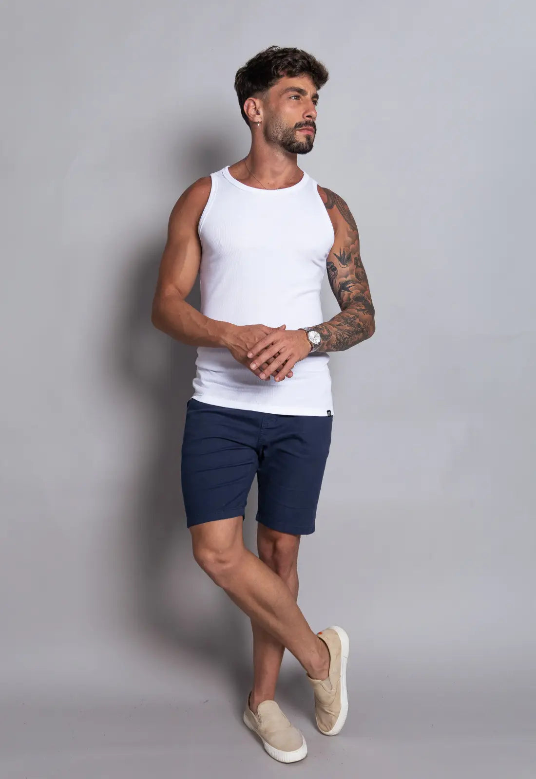 Camiseta Regata Americana Masculina Branca