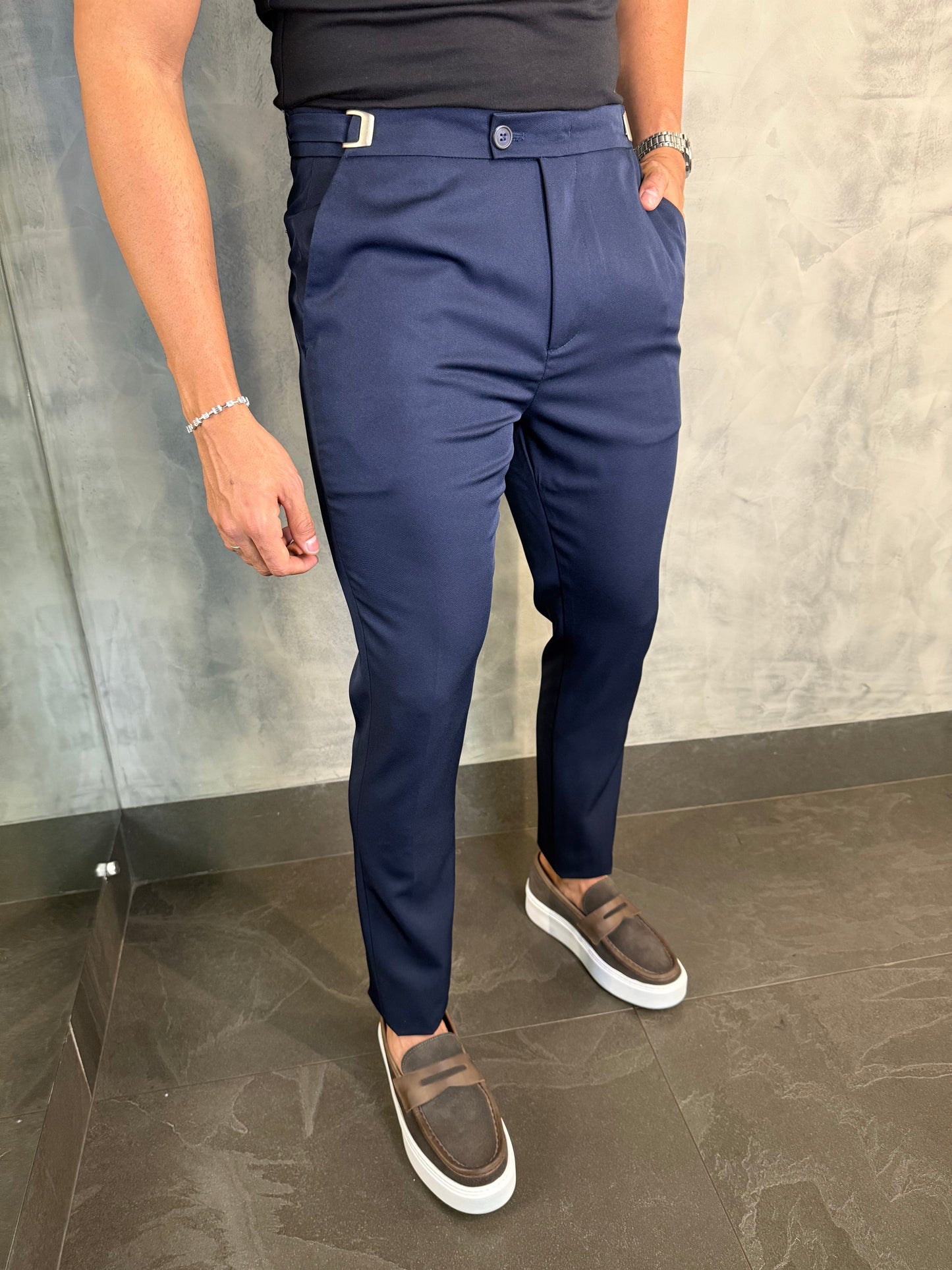 CALÇA VIENA AJUSTE CATRACA URBAN MARINHO