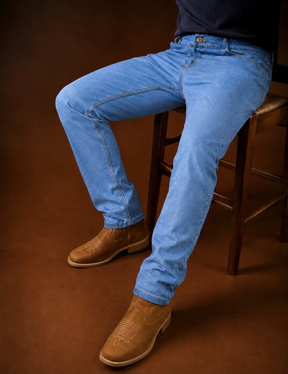 Calça Jeans Country Urban - 100% Algodão + Elastano, Estica bem - Estilo Cowboy, Fazenda, Campo, Trabalho, Rodeio