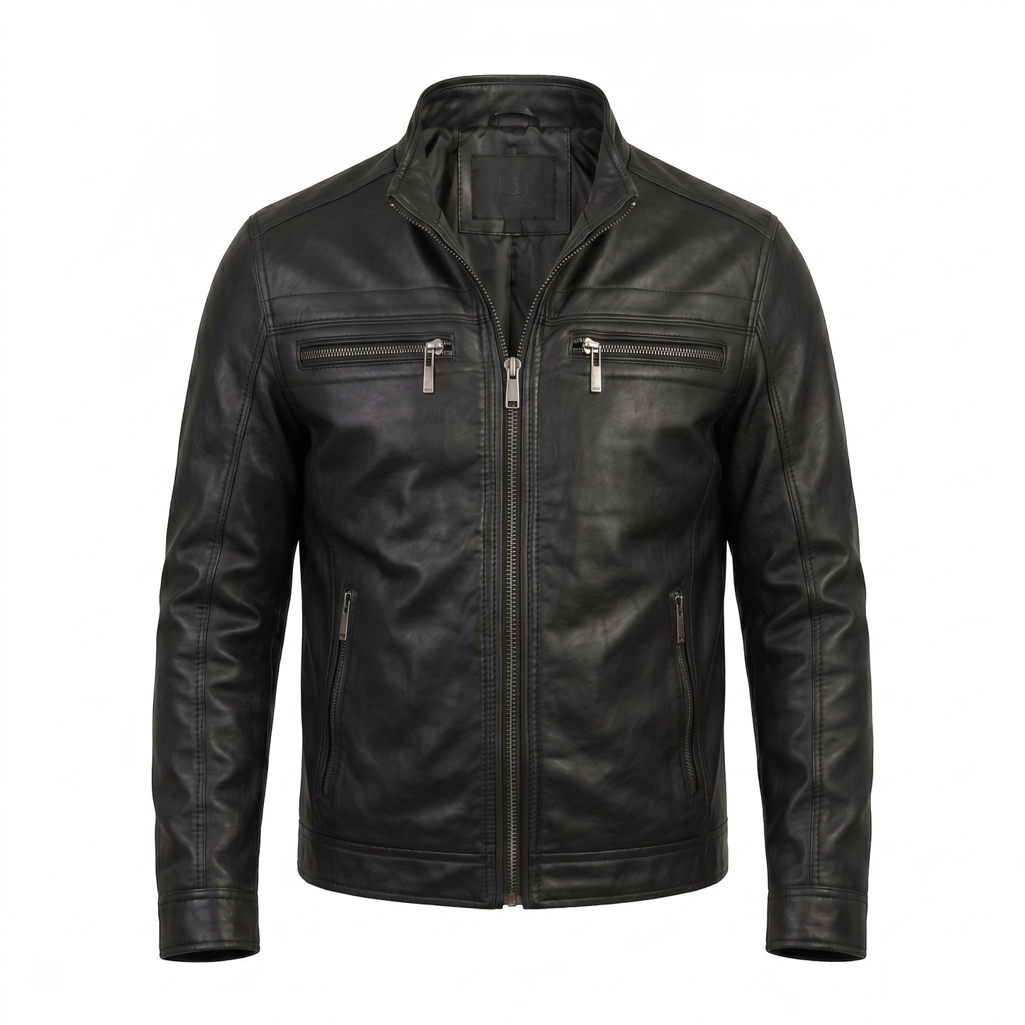 Jaqueta de Couro KURTZ - Masculina Slim, Forrada, Com Capuz Removivel