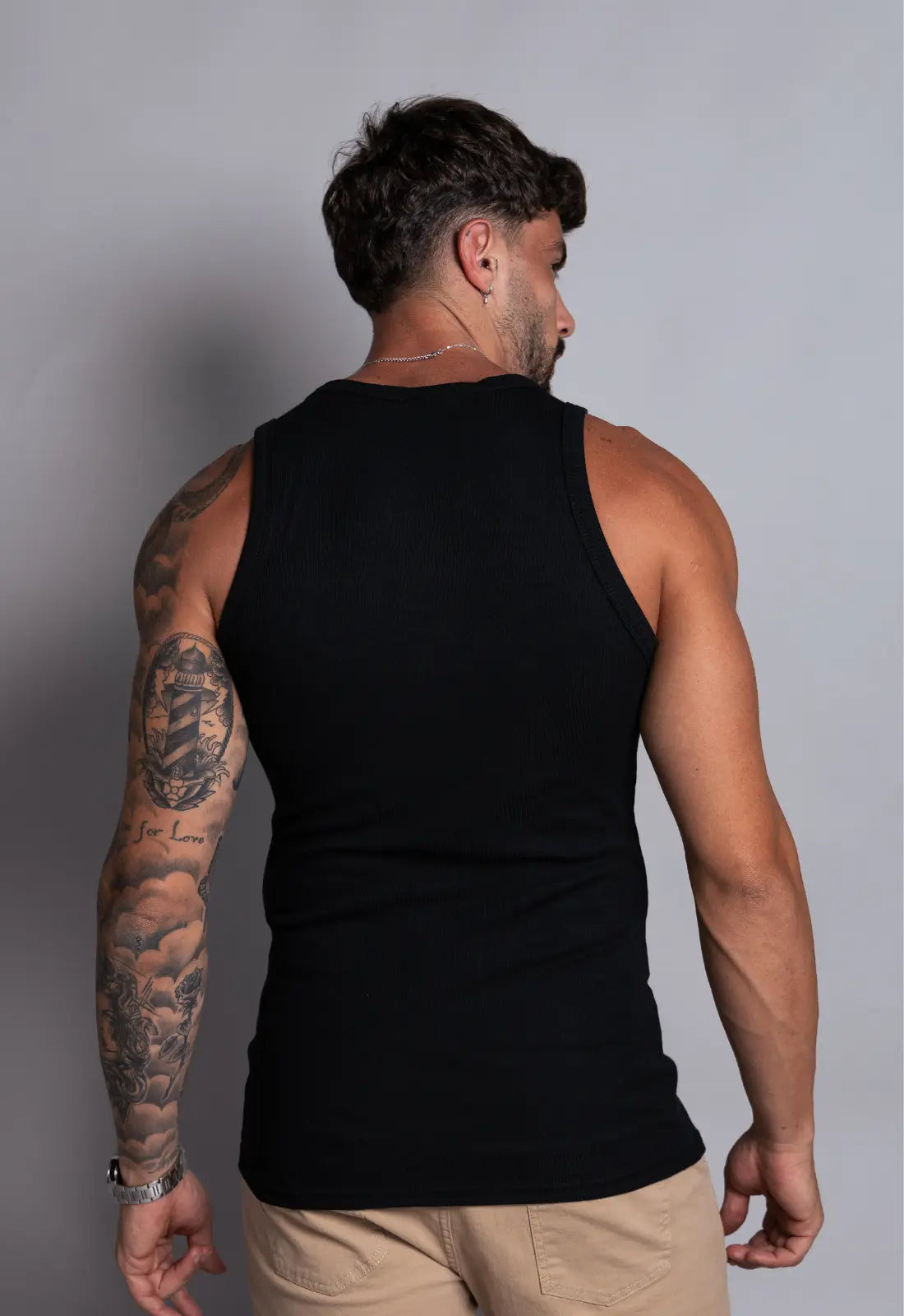 Camiseta Regata Americana Masculina Preta