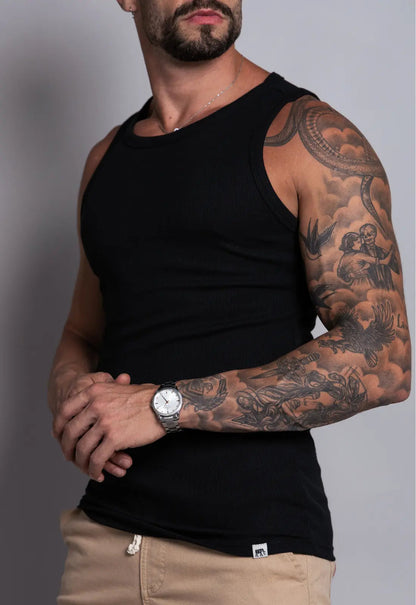 Camiseta Regata Americana Masculina Preta