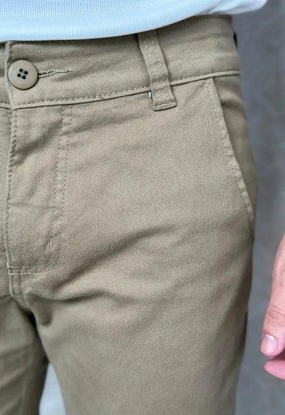 Calça Alfaiataria em Sarja com Elastano Verde