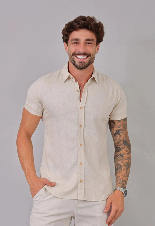 Camisa Masculina Linho com Viscose