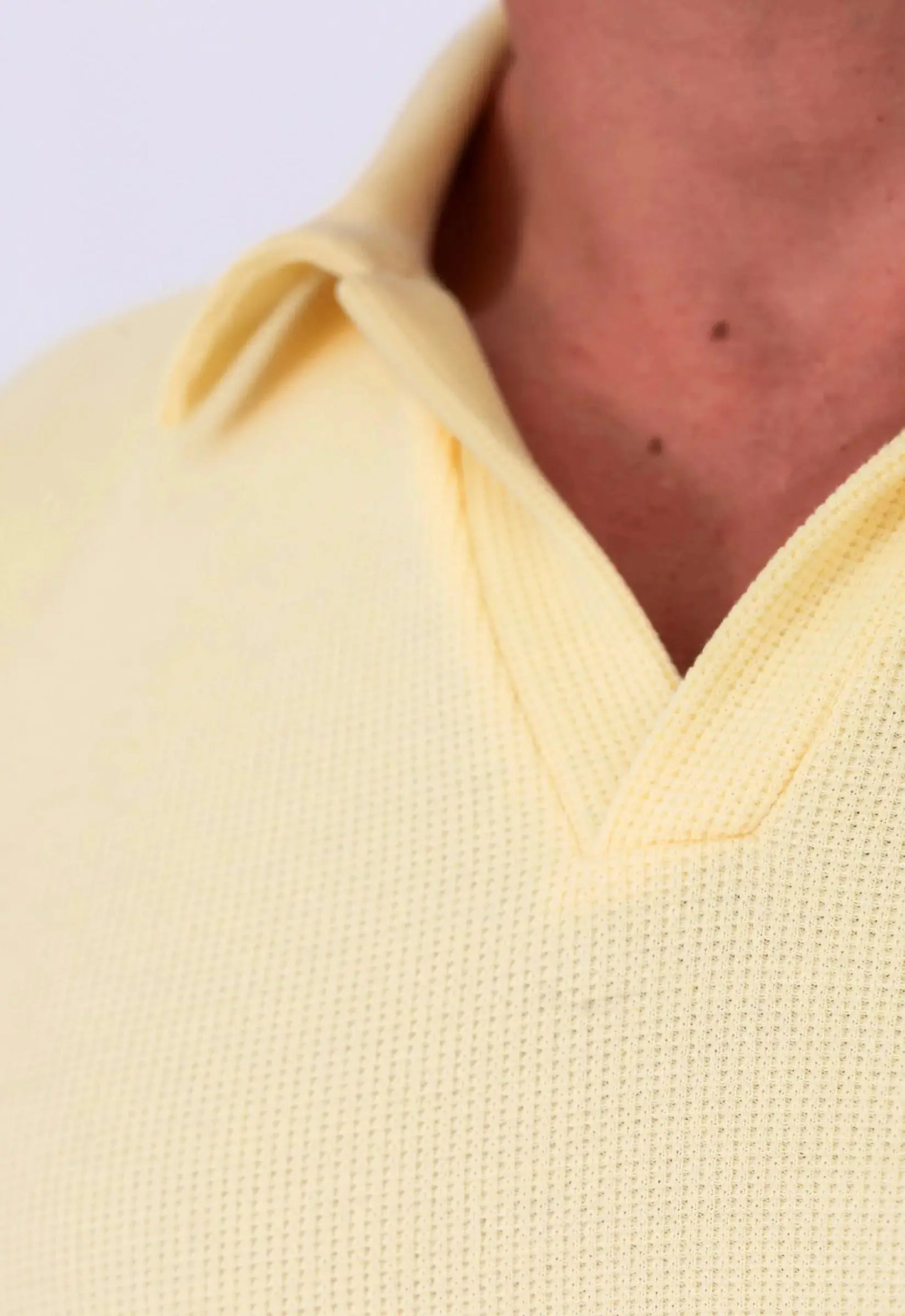 Camisa Polo Italiana Tricot Amarela