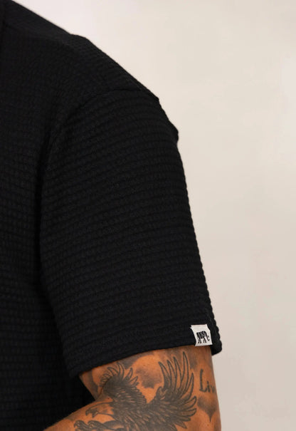 Camisa Masculina Tricot Touch Preta