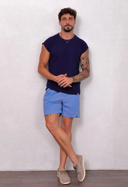 Camiseta Regata Tricot Azul Marinho