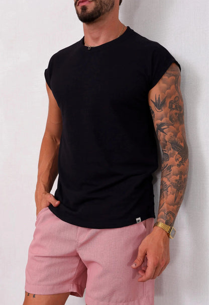 Camiseta Regata Tricot Preta