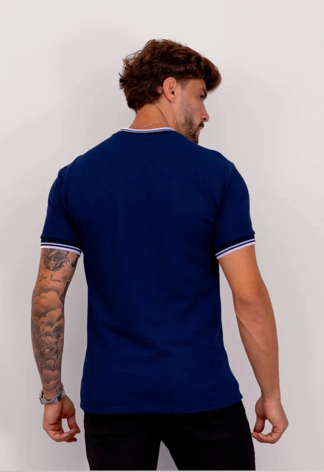 Camiseta Tricot Italiana Azul Marinho