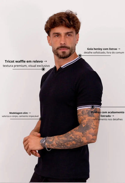 Camiseta Tricot Italiana Preta