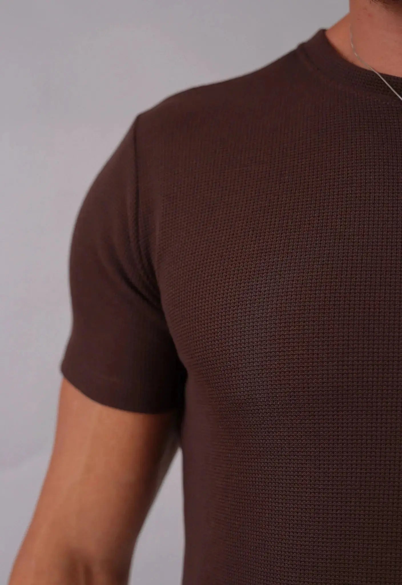 Camiseta Masculina Tricot Marrom Café