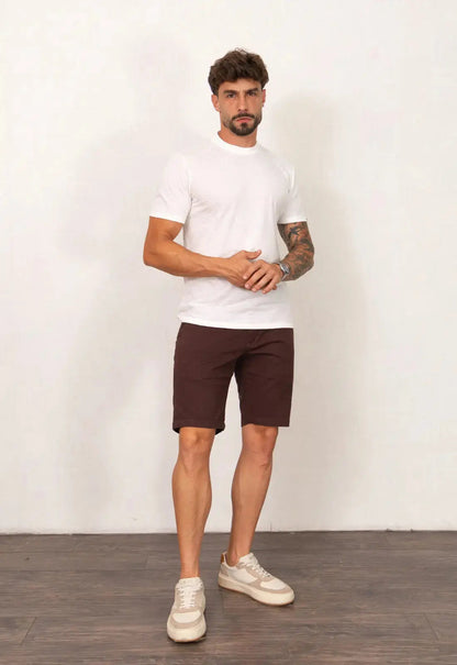 Camiseta Masculina Tricot Xadrez Branca