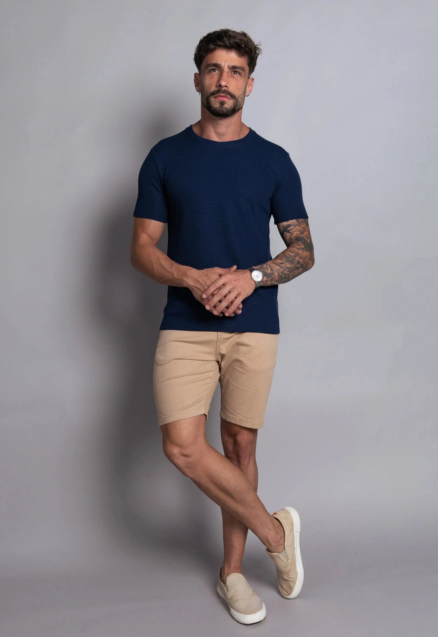 Camiseta Masculina Tricot Azul Marinho