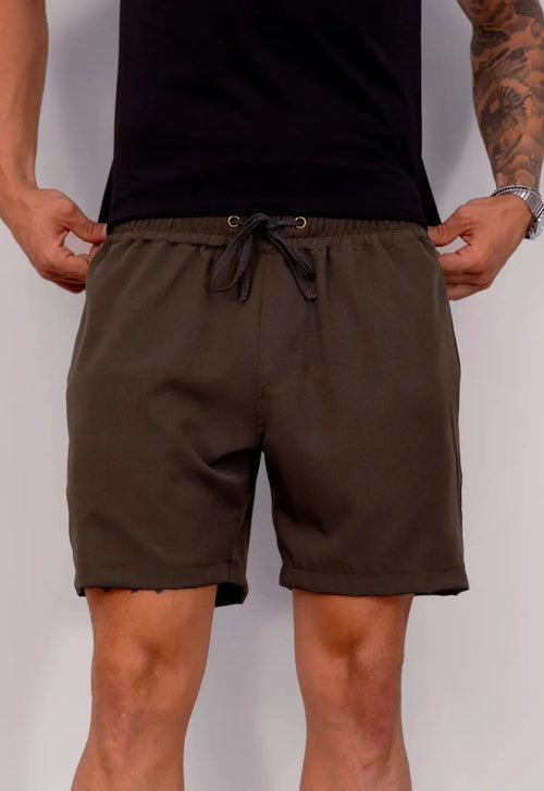 Shorts Masculino Microfibra Verde Escuro